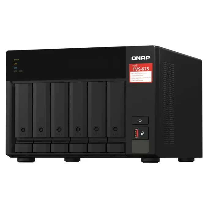 QNAP NAS Server TVS-675-8G - 6-Bay, Black, 8 GB DDR4, 2.5 GHz, 8-core — image 4