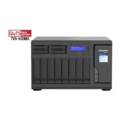 QNAP NAS Server - TVS-h1288X-W1250 - Black, 16G DDR4, Xeon W-1250 @3.3GHz, 12-Bay