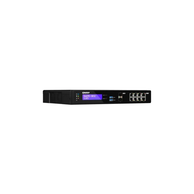 QNAP QuCPE-3032 - Intel Atom C3558R 2.4GHz, 8GB DDR4, 8x2.5GbE RJ45 + 2x10GbE SFP+, 2x M.2 NVMe, Black — image 4