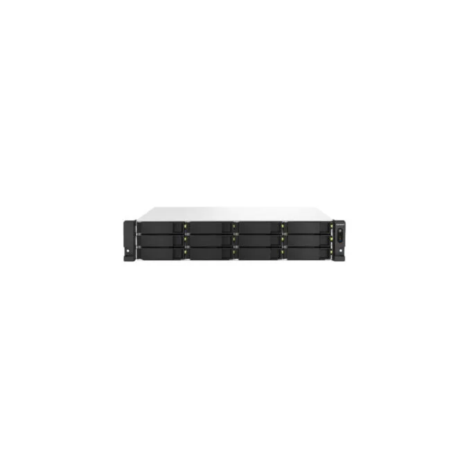 QNAP TS-1264U-RP-8G - 12-Bay 2U Rack NAS, Intel Celeron 2.0/2.9GHz, 8GB DDR4, Redundant PSU, Aluminum/Black — image 3