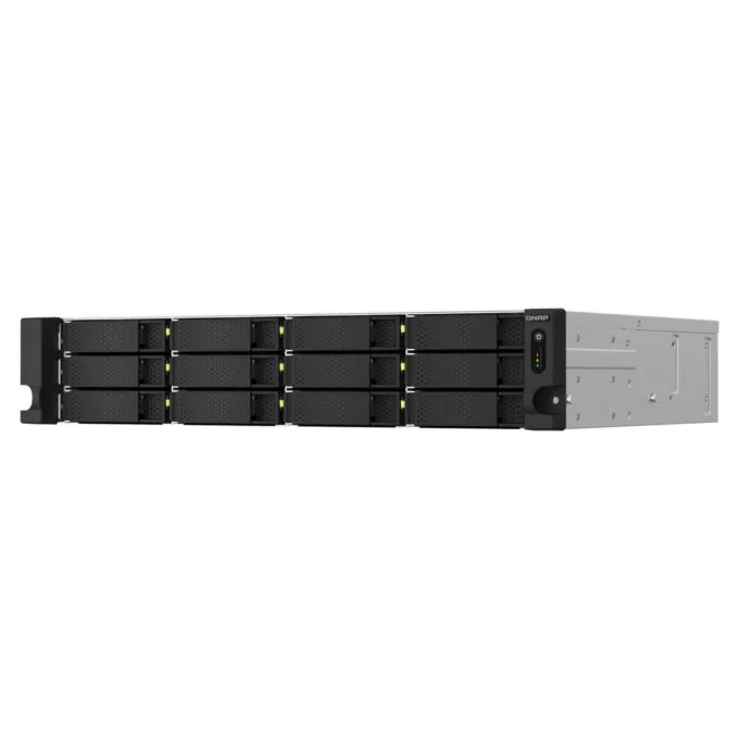 QNAP TS-1264U-RP-8G - 12-Bay 2U Rack NAS, Intel Celeron 2.0/2.9GHz, 8GB DDR4, Redundant PSU, Aluminum/Black — image 6