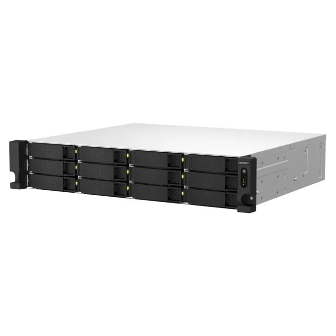 QNAP TS-1264U-RP-8G - 12-Bay 2U Rack NAS, Intel Celeron 2.0/2.9GHz, 8GB DDR4, Redundant PSU, Aluminum/Black — image 7