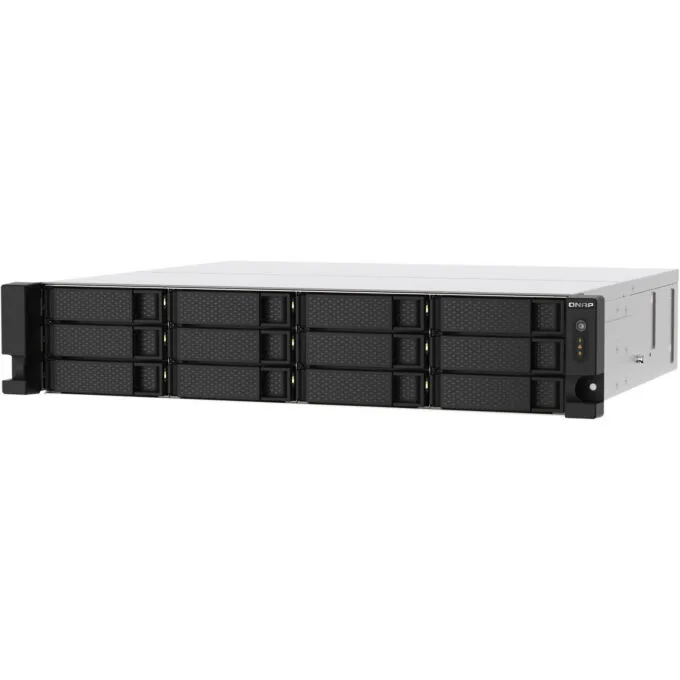 QNAP TS-1273AU-RP-8G - 12-Bay 2U Rack NAS, AMD Ryzen V1500B 2.2GHz, 8GB DDR4, Aluminium/Black — image 2