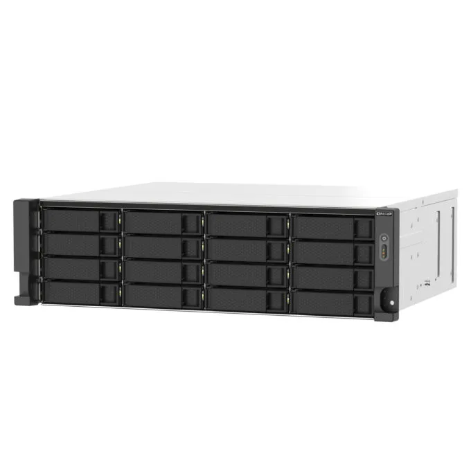 QNAP TS-1673AU-RP-16G - 16-Bay 3U Rack NAS, AMD V1500B 2.2GHz, 16GB DDR4, Dual 2.5GbE, USB-C, Redundant 550W PSU — image 2
