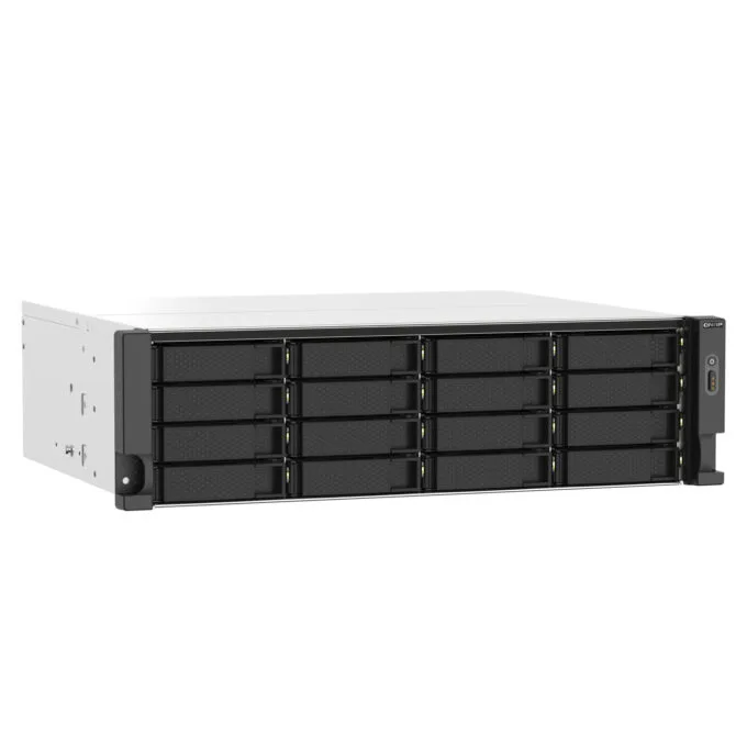 QNAP TS-1673AU-RP-16G - 16-Bay 3U Rack NAS, AMD V1500B 2.2GHz, 16GB DDR4, Dual 2.5GbE, USB-C, Redundant 550W PSU — image 4