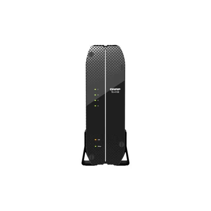 QNAP TS-410E-8G - 4-Bay Fanless NAS - Intel Celeron J6412 2.6GHz, 8GB RAM, 2.5GbE, 4x 2.5-inch SSD — image 1