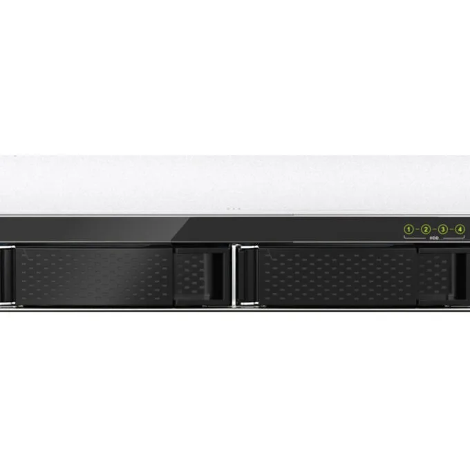 QNAP TS-435XeU-4G - Short-Depth 4-Bay Rackmount NAS, 4GB RAM, 10GbE SFP+ & 2.5GbE, NVMe Cache — image 1