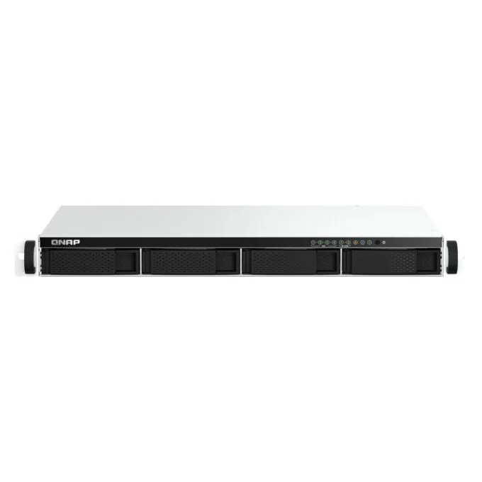 QNAP TS-464eU-8G - 4-Bay 1U Rack NAS - Intel Celeron N5095 2.0–2.9GHz, 8GB DDR4, 2x2.5GbE, 2x M.2, Aluminium/Black — image 1