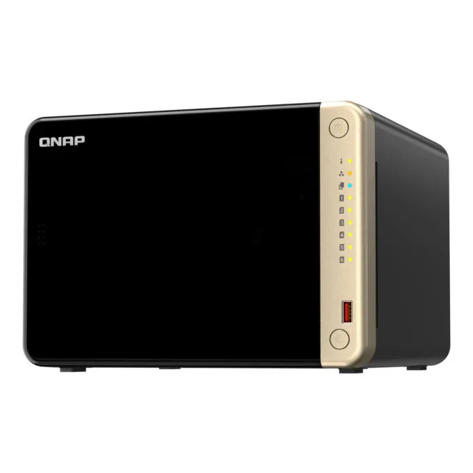 QNAP TS-664-8G NAS Server - 6-Bay, Intel Celeron N5095 2.0/2.9GHz, 8GB DDR4, 2x M.2, 2x2.5GbE, HDMI 2.1, Black/Bronze — image 2