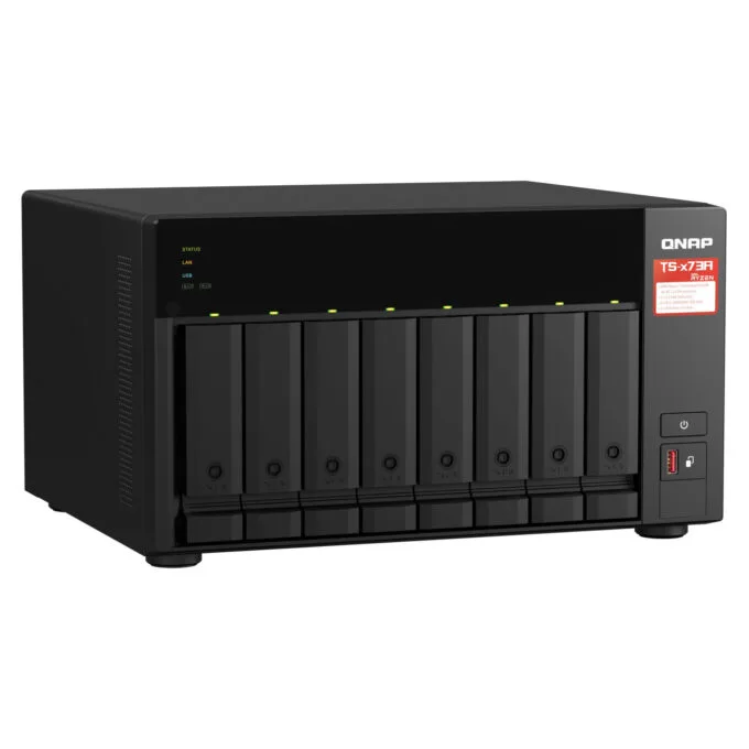 QNAP TS-873A-8G NAS Server - 8-Bay, AMD Ryzen V1500 2.2GHz Quad-Core, 8GB RAM, USB-C — image 3