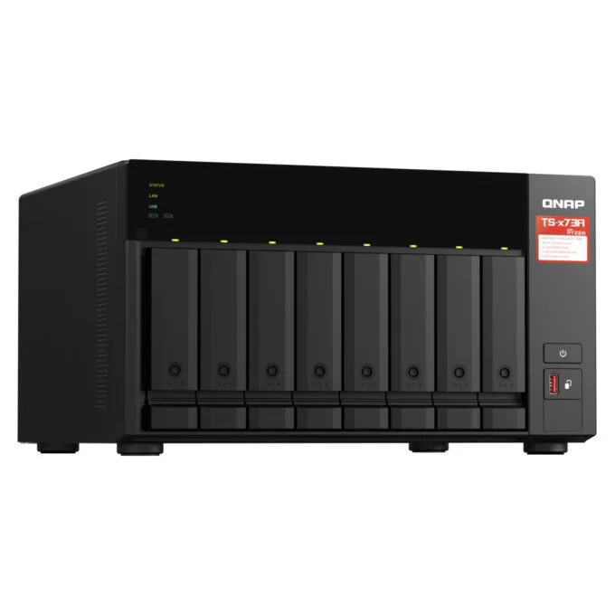 QNAP TS-873A-8G NAS Server - 8-Bay, AMD Ryzen V1500 2.2GHz Quad-Core, 8GB RAM, USB-C — image 4