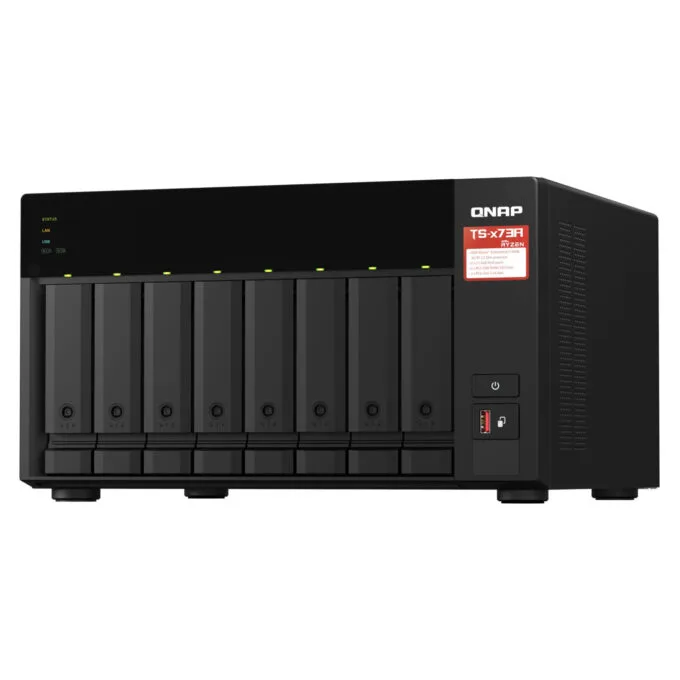 QNAP TS-873A-8G NAS Server - 8-Bay, AMD Ryzen V1500 2.2GHz Quad-Core, 8GB RAM, USB-C — image 6