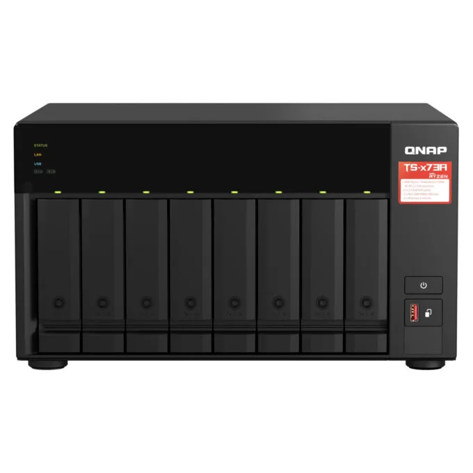 QNAP TS-873A-8G NAS Server - 8-Bay, AMD Ryzen V1500 2.2GHz Quad-Core, 8GB RAM, USB-C — image 1