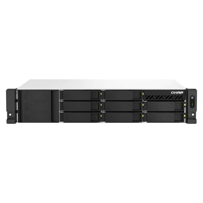 QNAP TS-873AEU-4G - 8-Bay 2U Rack NAS, AMD V1500B 2.2GHz, 4GB DDR4 ECC, 2x10GbE, M.2 Support, Black — image 1