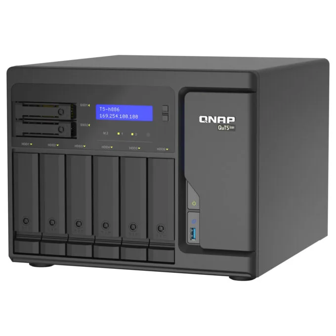 QNAP TS-h886-D1602-8G-BRO 8-Bay QuTS hero NAS Intel Xeon D1602 built-in 2 M.2 NVMe Gen3 port SATA 8GB RAM + 5 Year Wa... — image 5