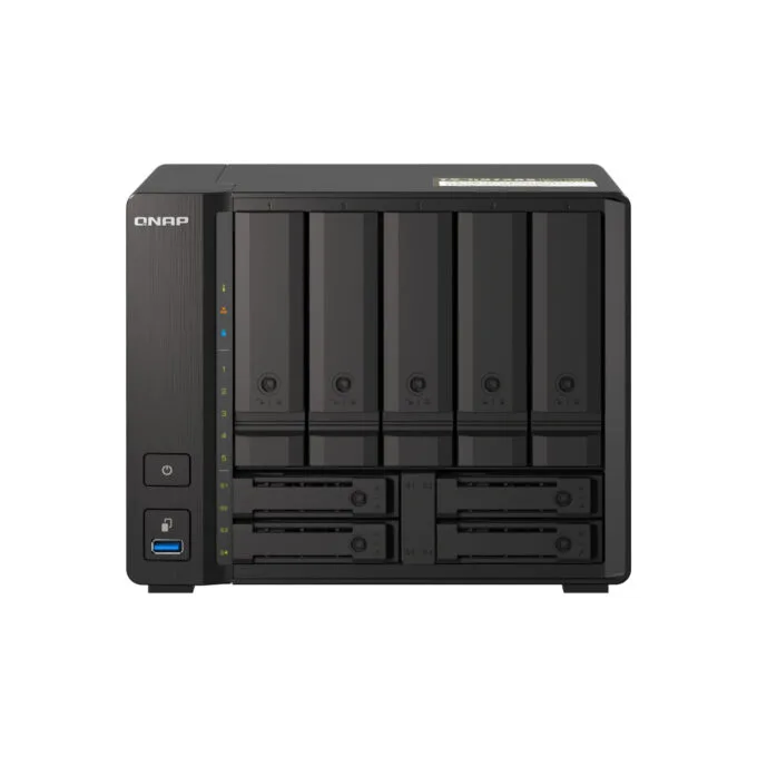 QNAP TS-h973AX - 9-Bay NAS - AMD Ryzen V1500B 2.2GHz, 8GB DDR4 SO-DIMM, SATA 6Gbps, U.2 NVMe — image 1