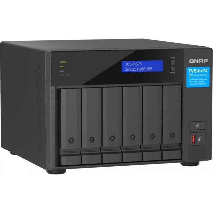 QNAP TVS-H674-I5-32G 6-Bay NAS - QuTS hero, i5-12400, 32GB RAM, up to 4.6GHz — image 3