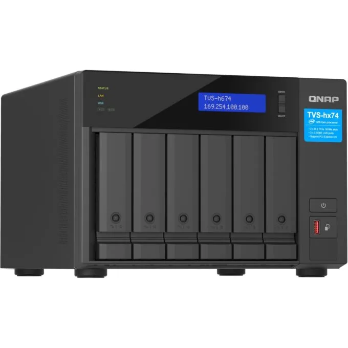 QNAP TVS-H674-I5-32G 6-Bay NAS - QuTS hero, i5-12400, 32GB RAM, up to 4.6GHz — image 4