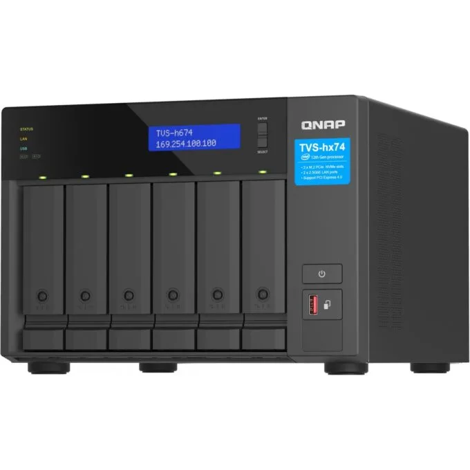 QNAP TVS-H674-I5-32G 6-Bay NAS - QuTS hero, i5-12400, 32GB RAM, up to 4.6GHz — image 6
