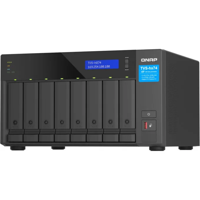 QNAP TVS-H874T-I9-64G - 8-Bay NAS - Intel Core i9-12900, 64GB DDR4, Thunderbolt 4, ZFS, Black — image 6