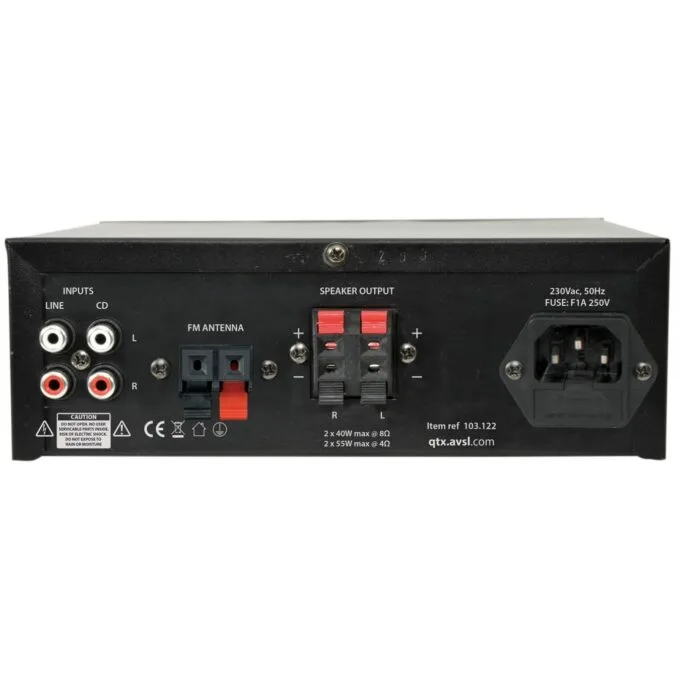 QTX Amplifier USB FM BT 70W 103.122UK - KAD-2BT - Amplifier USB FM BT 70W 103.122UK — image 3