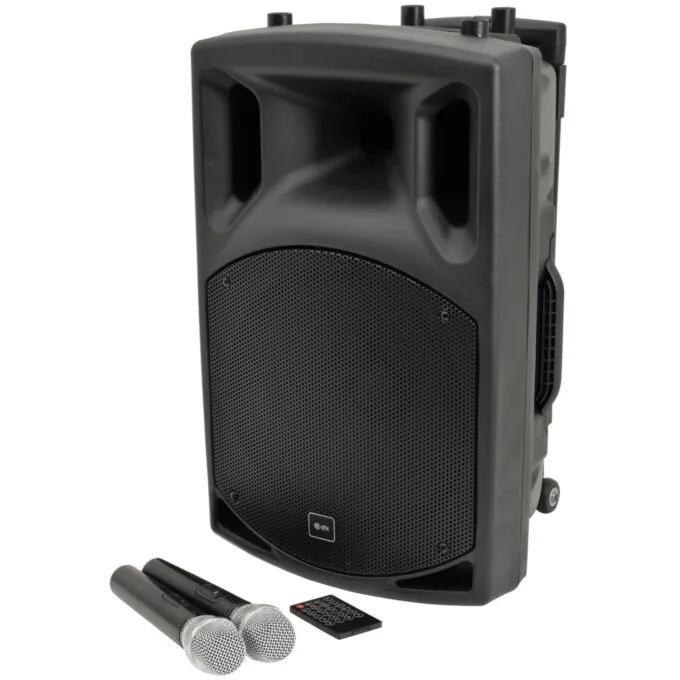 QTX Portable PA - QX12PA-Plus - Portable PA 12'' BT USB UHF Mic — image 1
