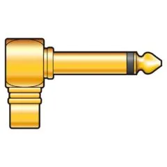 QTX RCA Female to 6.3mm Mono Male - 757.025UK - Right Angle Adaptor