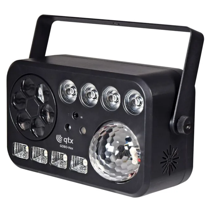 QTXlight GOBO Hex 6-in-1 LED & Laser Effect - 151.745UK - GOBO Hex 6-in-1 LED & Laser Effect — image 1