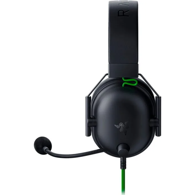 Razer BlackShark V2 X Headset - BlackShark V2 X - Over-Ear, Wired, Black/Green — image 2