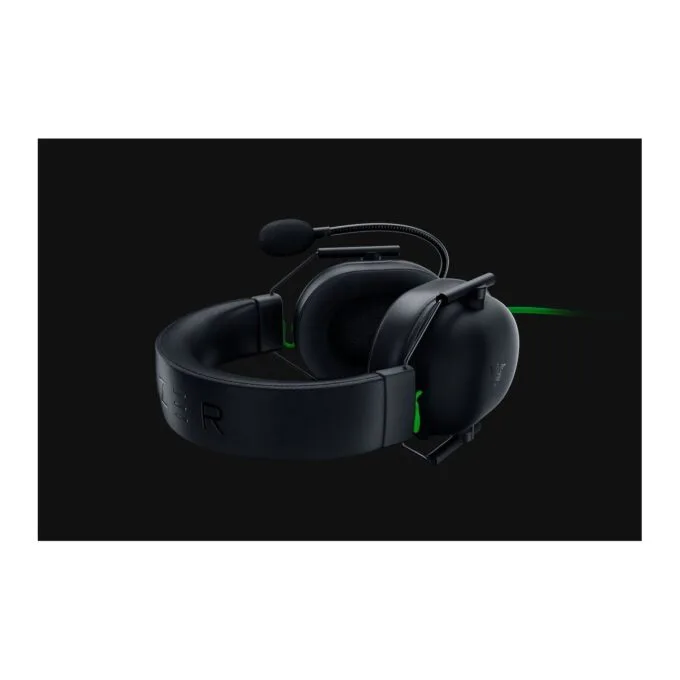 Razer BlackShark V2 X Headset - BlackShark V2 X - Over-Ear, Wired, Black/Green — image 7