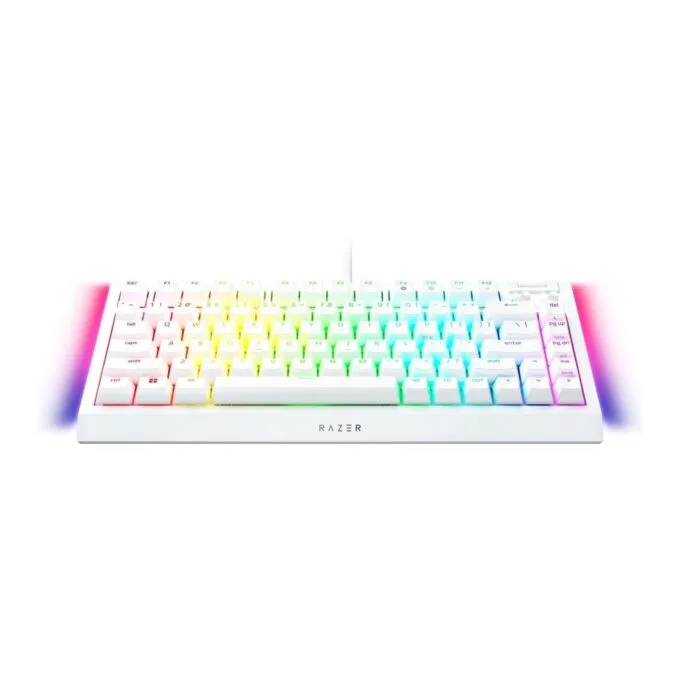 Razer BlackWidow V4 75% White - Mechanical RGB Keyboard - Hot-Swappable - Orange Tactile Switch — image 4