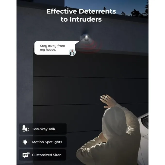 Reolink IP Bullet Spotlight Camera - RLC-81MA - (P330M) 8MP POE IP Bullet Spotlight Camera Dual Wide Angle & Telephoto Lens — image 5