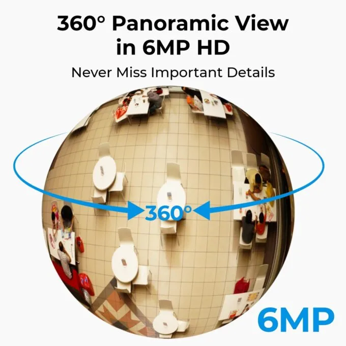 Reolink WIFI Indoor Panoramic 6MP Fisheye Camera - FE-W - W520 — image 2