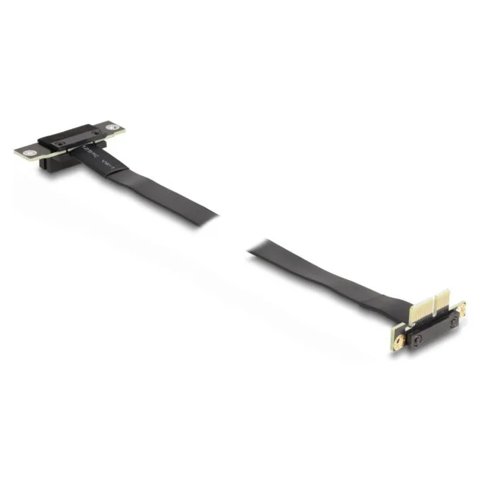 Riser Karte PCI Express x1 Stecker 90° gewinkelt zu x1 Slot 90° gewinkelt mit Kabel 60 cm — image 2