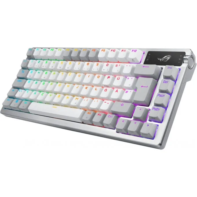 ROG Azoth Keyboard - Azoth - White, 75% Wireless Optical Mechanical, Tri-Mode — image 3