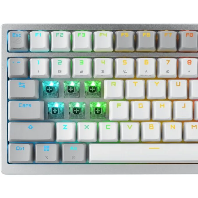 ROG Azoth Keyboard - Azoth - White, 75% Wireless Optical Mechanical, Tri-Mode — image 7