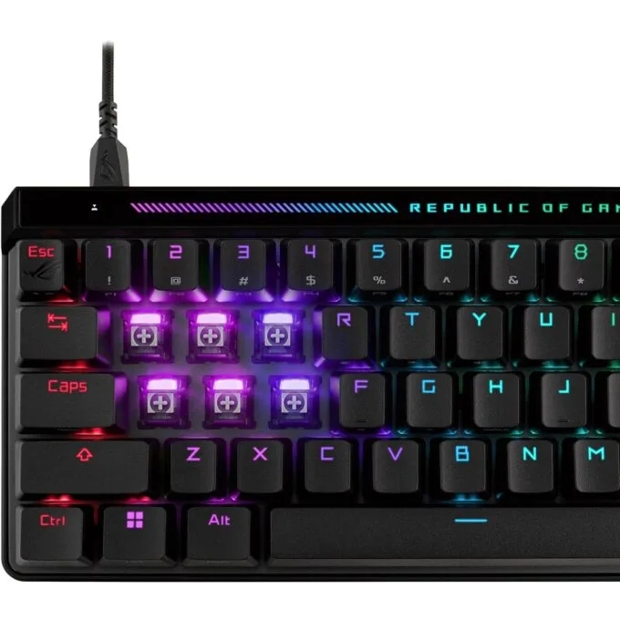 ROG Falchion ACE HFX Wireless Keyboard - Falchion ACE HFX - 65% form factor, Per-Key RGB, Tri-Mode — image 11