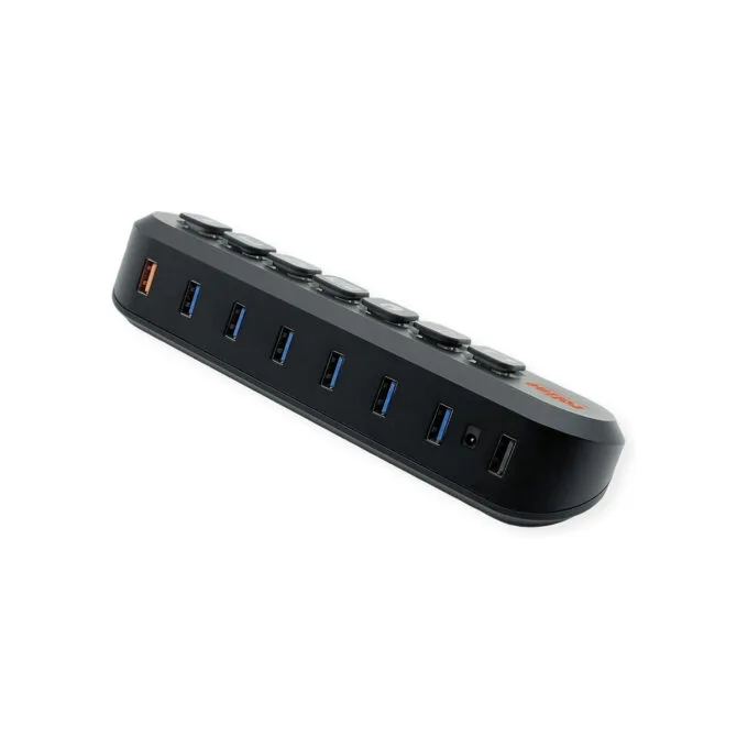 ROLINE USB 3.2 Gen 1 Hub. 7fach. austauschbare Tasten. Typ-A-Anschlusskabel — image 2