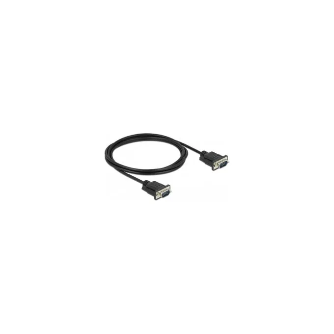 RS-232 Kabel Seriell D-Sub9 2 m St St mit schmalem Steckergehäuse Delock — image 2
