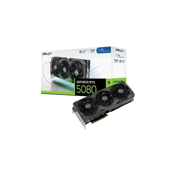 RTX 5080 16GB PNY OC DGGR7 3 Fan Graphics Card - 5080 - Open-air, GDDR6X, 16GB — image 9