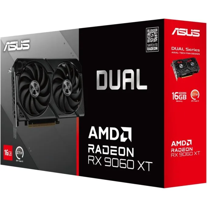 RX 9060 XT 16GB Asus DUAL GDDR6 - 9060 XT - 16GB GDDR6, Dual-Fan, PCIe Card — image 3