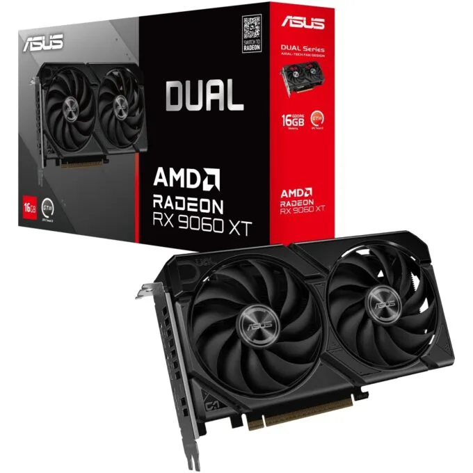 RX 9060 XT 16GB Asus DUAL GDDR6 - 9060 XT - 16GB GDDR6, Dual-Fan, PCIe Card — image 4