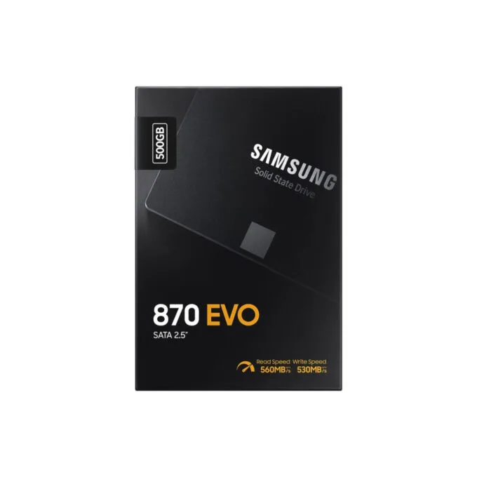 Samsung 870 EVO 500GB SSD - MZ-77E500B - 2.5-inch SATA III 6Gb/s, 560/530 MB/s — image 1