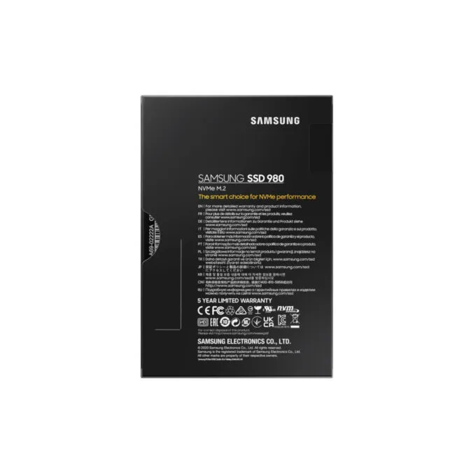 Samsung 980 500GB M.2 NVMe SSD - PCIe 3.0 x4 3100 MB/s - MZ-V8V500BW — image 2