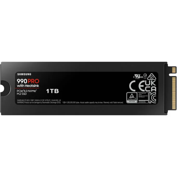 Samsung 990 PRO 1TB M.2 2280 NVMe PCIe 4.0 x4 SSD with Heatsink - MZ-V9P1T0CW — image 8