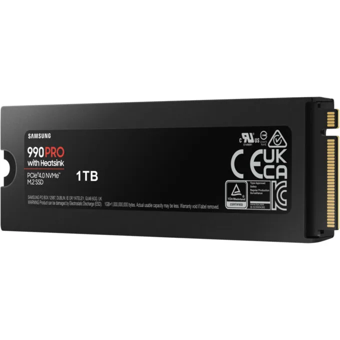 Samsung 990 PRO 1TB M.2 2280 NVMe PCIe 4.0 x4 SSD with Heatsink - MZ-V9P1T0CW — image 9