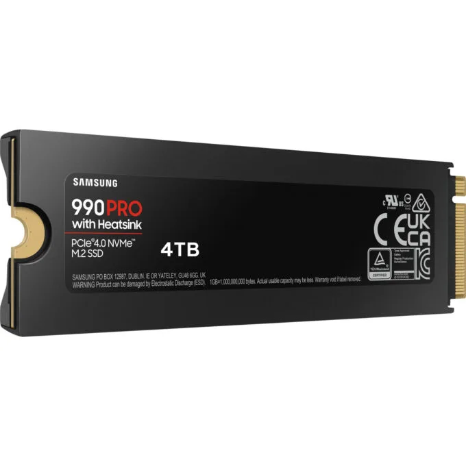 Samsung 990 PRO 4TB M.2 2280 NVMe PCIe 4.0 x4 SSD w/ Heatsink MZ-V9P4T0CW — image 12