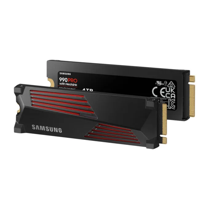 Samsung 990 PRO 4TB M.2 2280 NVMe SSD with Heatsink - PCIe 4.0 x4 7450 MB/s - MZ-V9P4T0CW — image 2