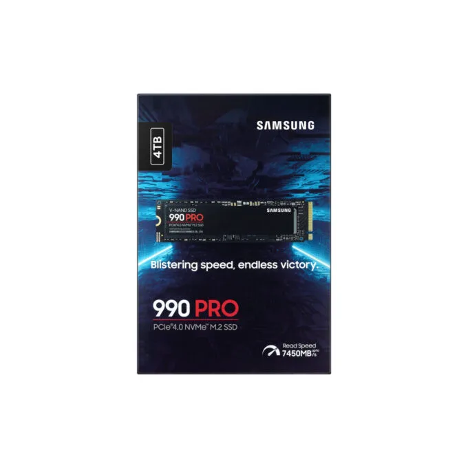Samsung 990 PRO 4TB M.2 NVMe SSD - PCIe 4.0 x4 7450 MB/s - MZ-V9P4T0BW — image 1
