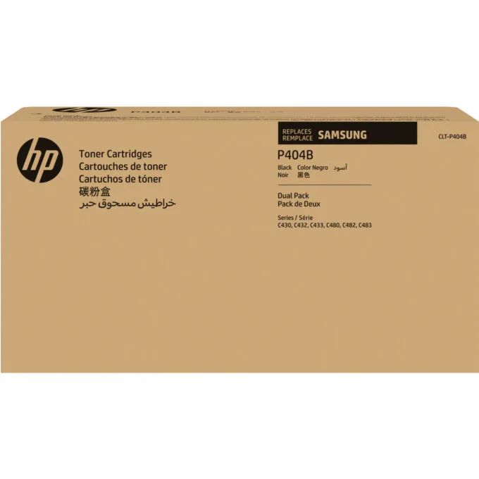 Samsung CLT-P404B - SU364A - Black Original Toner Cartridge, 2-Pack, High Yield — image 1